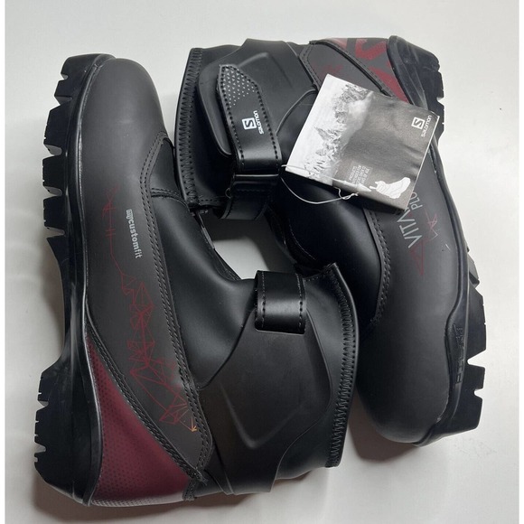 NEW Salomon Vitane Plus Pilot Nordic Ski Boots Size 7 Women’s Black - Picture 5 of 13